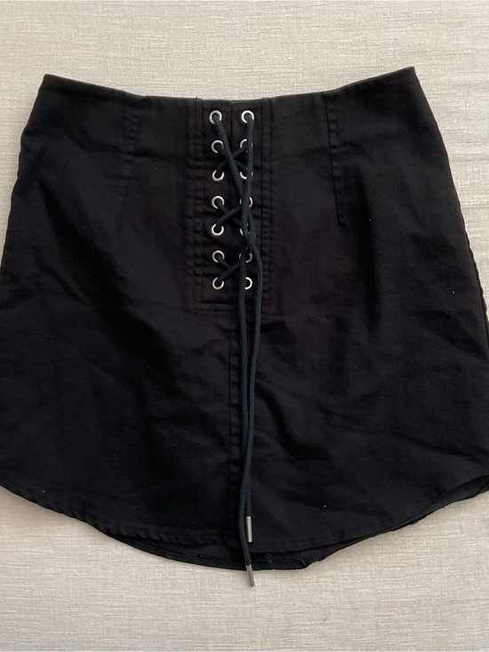 Forever 21 Dresses & Skirts - Forever 21 Black Lace-Up Mini Skirt